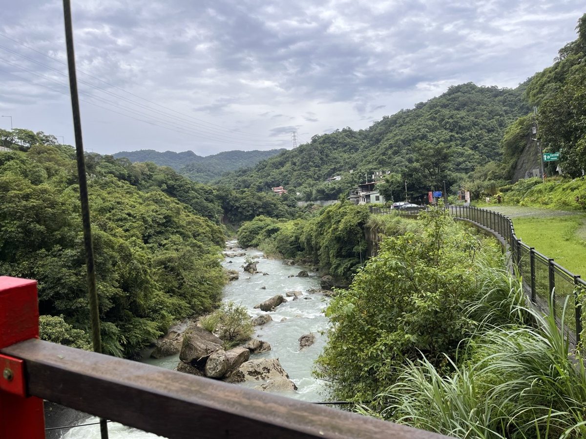 吊橋上俯瞰景美溪谷（2026-07-12）